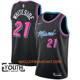 Maillot NBA Miami Heat Hassan Whiteside 21 2018-19 Nike City Edition Noir Swingman - Enfant